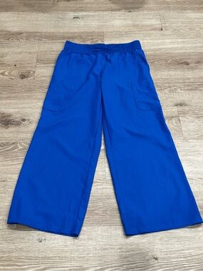 Med Couture Insight Royal Blue Wide Leg Scrub Pants Women’s Medium